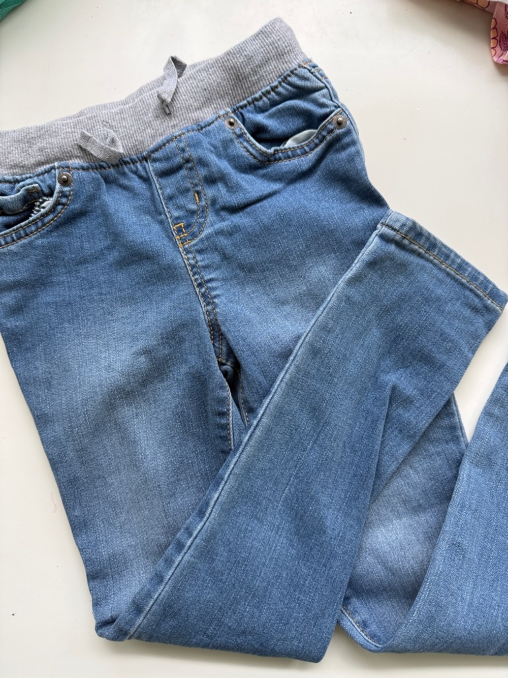Girls Cat&Jack Blue Elastic Waist Pull-On Jeans
